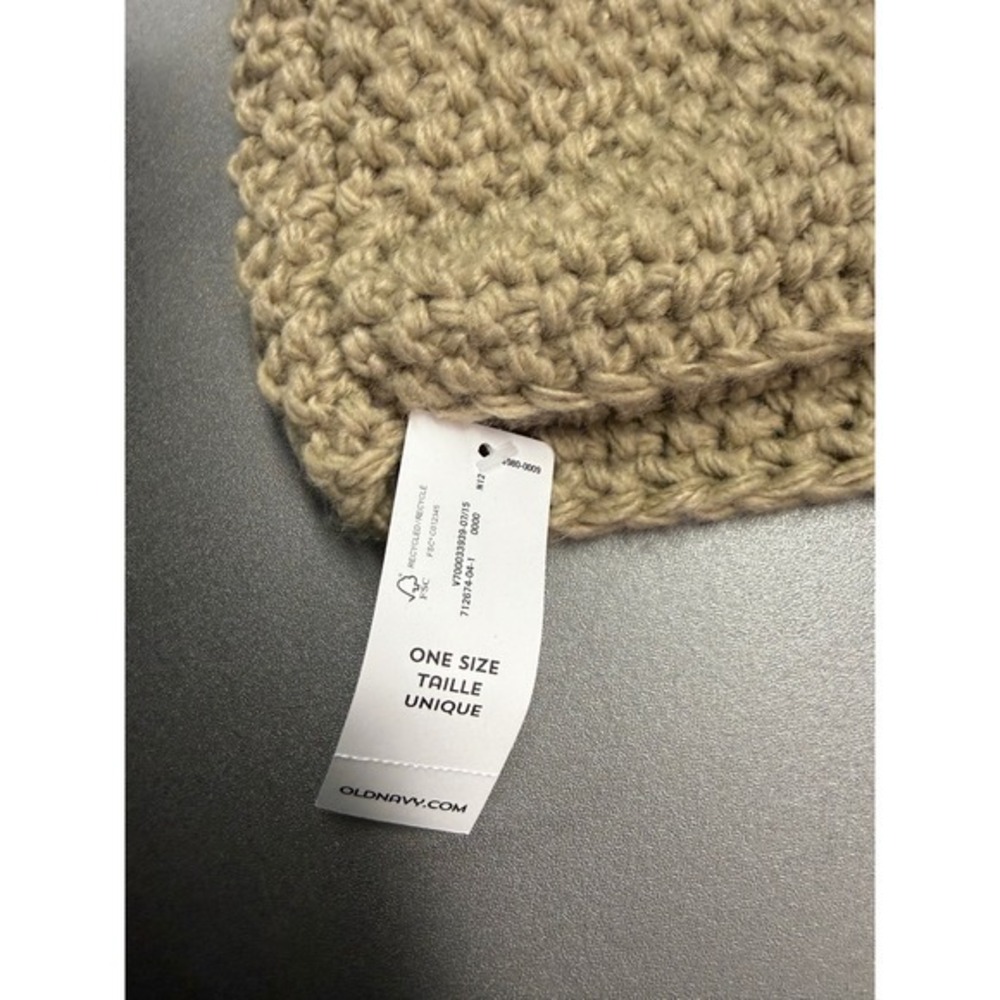 Old Navy Tan Khaki Chunky Knit Infinity Scarf NWT Loop Winter Wrap preppy